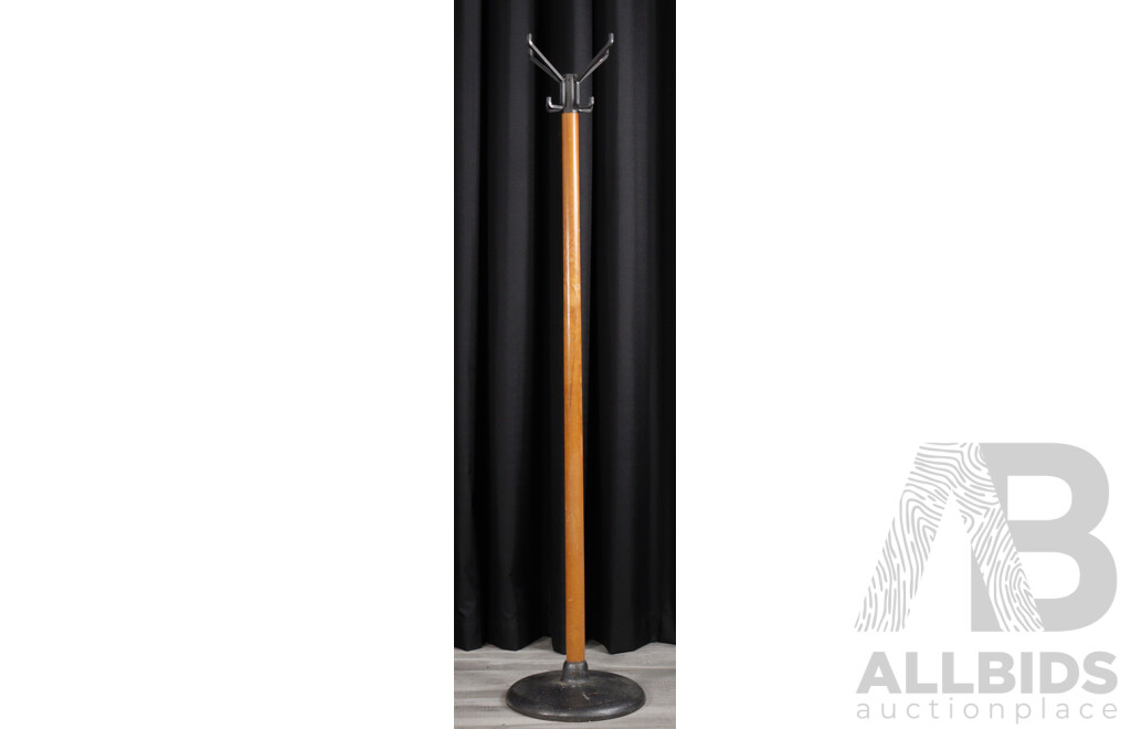 Ex Government Timber Coat Rack