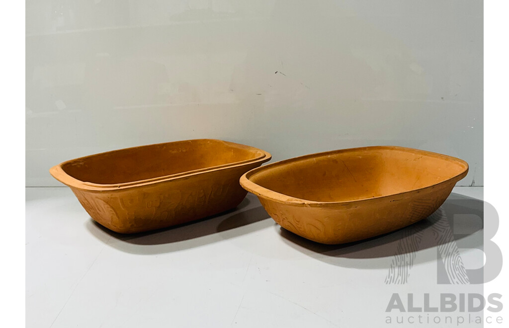 Pair of Terracotta Display Dishes