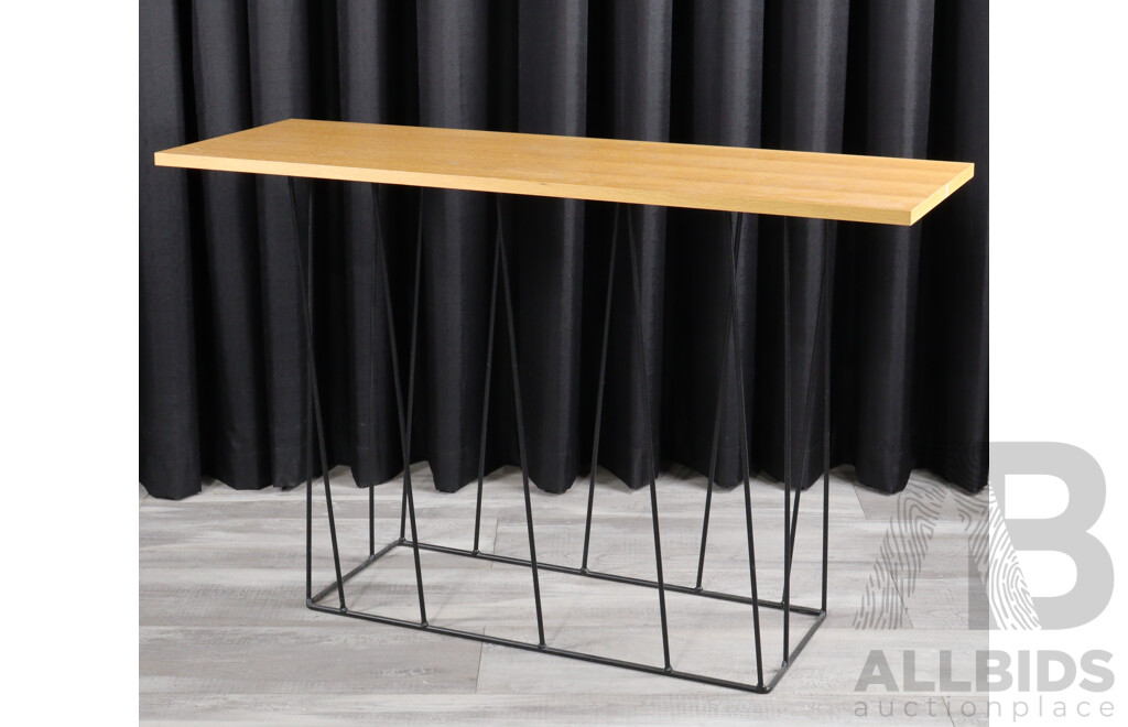 Modern Timber Top Hall Table
