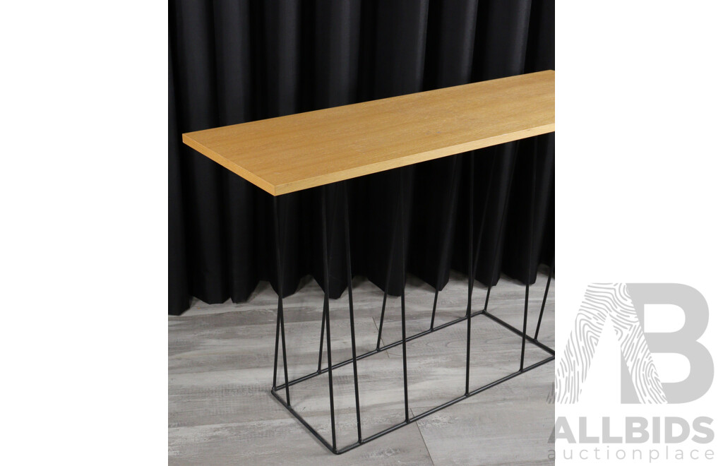 Modern Timber Top Hall Table