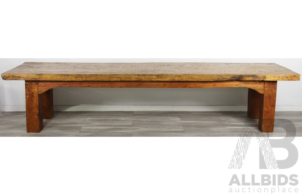 Large Rustic River Gum Banquet Table
