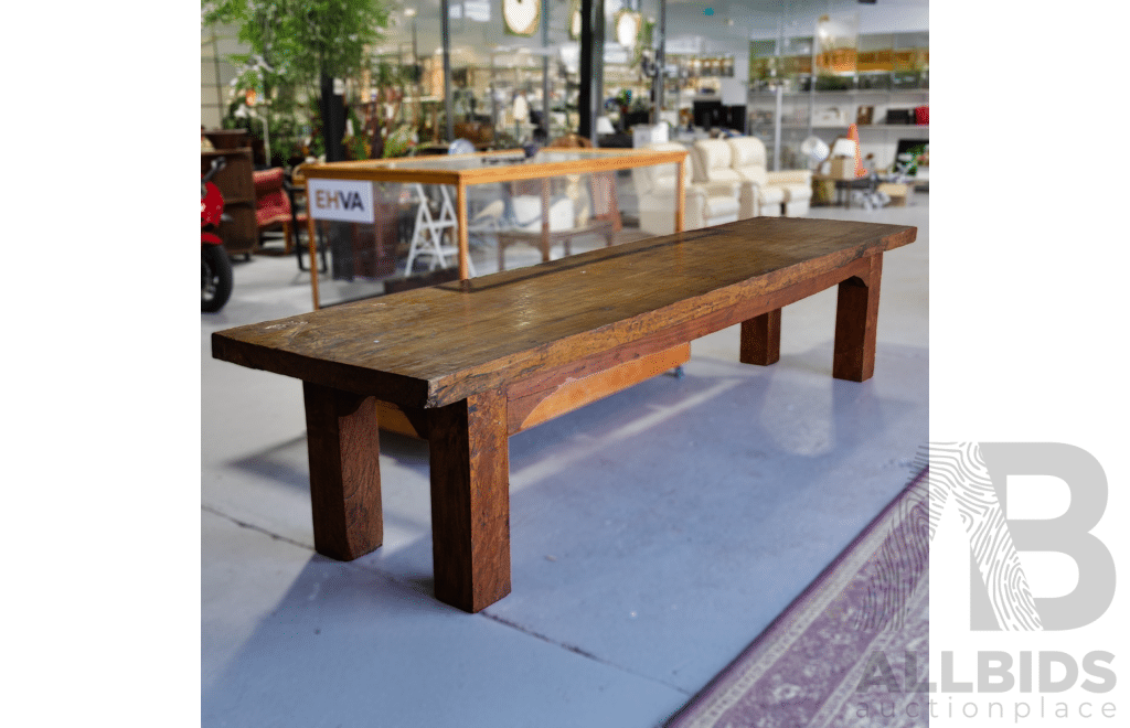 Large Rustic River Gum Banquet Table