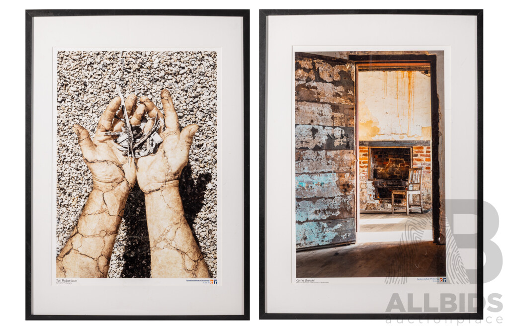 Kerrie Brewer & Teri Robertson (20th Century, Australian), the Earth is Burning & Abandoned House, Pair of Original Colour Photographs, 72 x 52 cm (frames) (2)