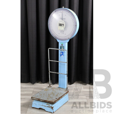 Set of Retro Mercury Floor Luggage Scales
