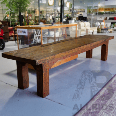 Large Rustic River Gum Banquet Table