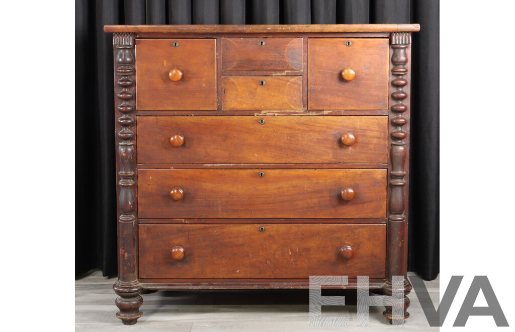 Victorian Mahogany Chest of Seven Drawers