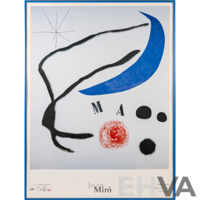 Joan Miró (20th Century, Spanish, 1893-1983), Poema I, 1968, Colour Poster Published by Joan Miró Foundation, Study Centre of Contemporary Art, Barcelona (1995), 80 x 61 cm (frame)