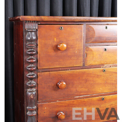 Victorian Mahogany Chest of Seven Drawers