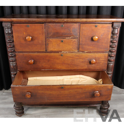 Victorian Mahogany Chest of Seven Drawers