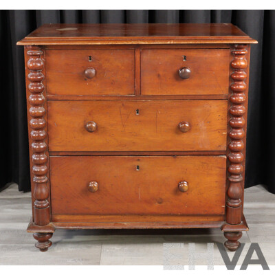 Victorian Mahogany Chest of Four Drawers