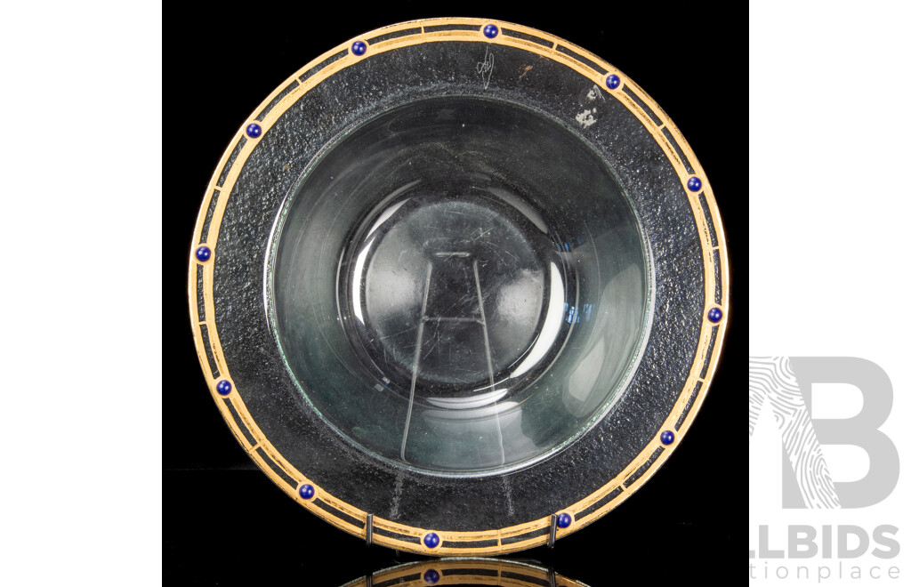 Local Studio Art Glass Centerpiece Serving Dish by Peter Crisp OAM