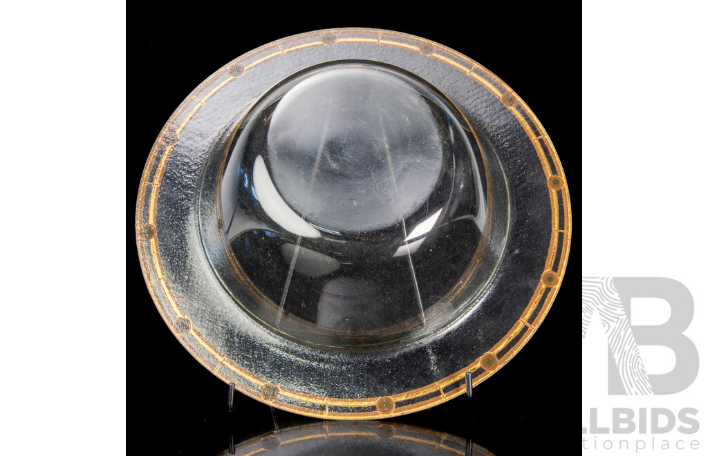 Local Studio Art Glass Centerpiece Serving Dish by Peter Crisp OAM