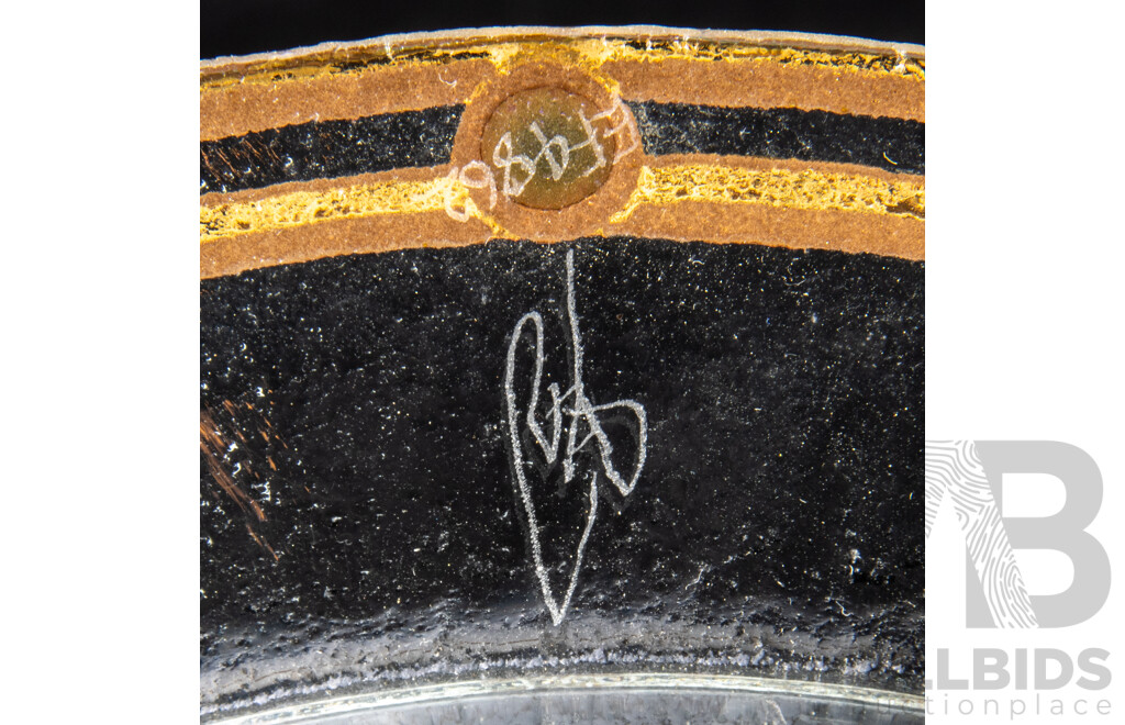 Local Studio Art Glass Centerpiece Serving Dish by Peter Crisp OAM