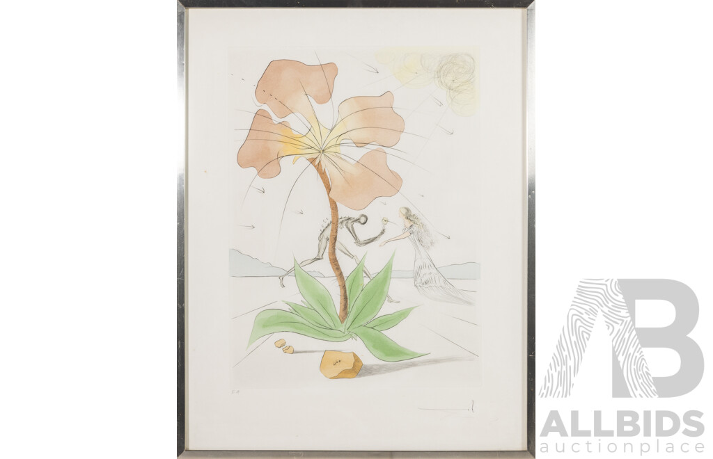 Salvador Dalí, (20th Century, Spanish, 1904-1989), 'Reuben' From the Series "Twelve Tribes of Israel," Signed Etching, 67 x 52 cm (frame)