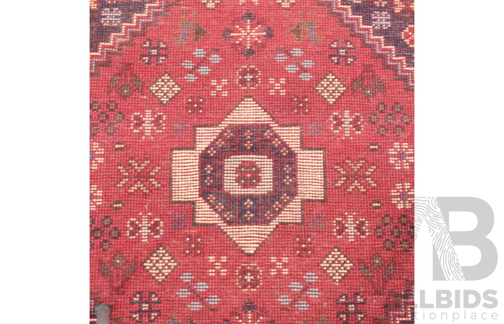 Vintage Hand Knotted Persian Wool Rug with Muted Colour