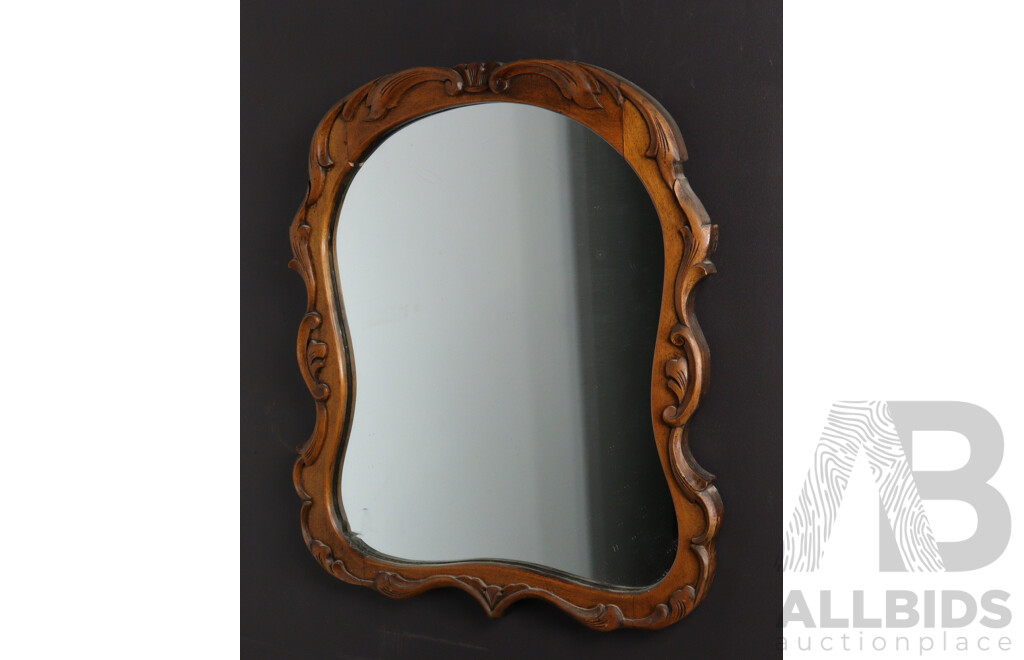 Carved Victorian Mahogany Mirror