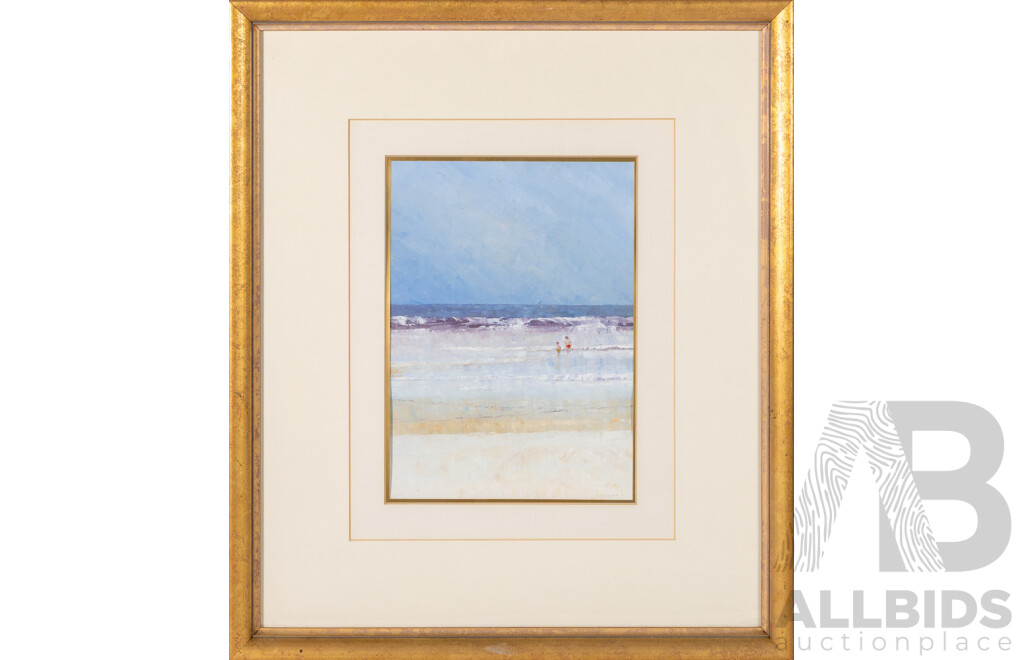 Howard B. Ireland (20th Century, Australian, 1939-), The Evening Fisherman & The Low Tide, Original Oil on Canvases, 57 x 69 and 58 x 50 cm (frames) (2)