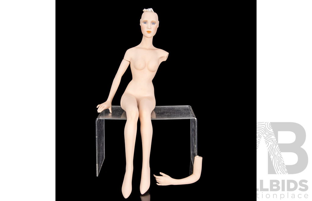 Catherine Mather, Australian, Hand Made Porcelain Doll with Articulated Limbs
