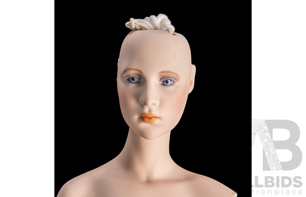 Catherine Mather, Australian, Hand Made Porcelain Doll with Articulated Limbs