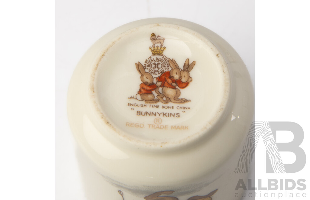 Collection Hand Made English Children's Dinnerware Including Wedgwood Peter Rabbit, Royal Doulton Bunnykins and More