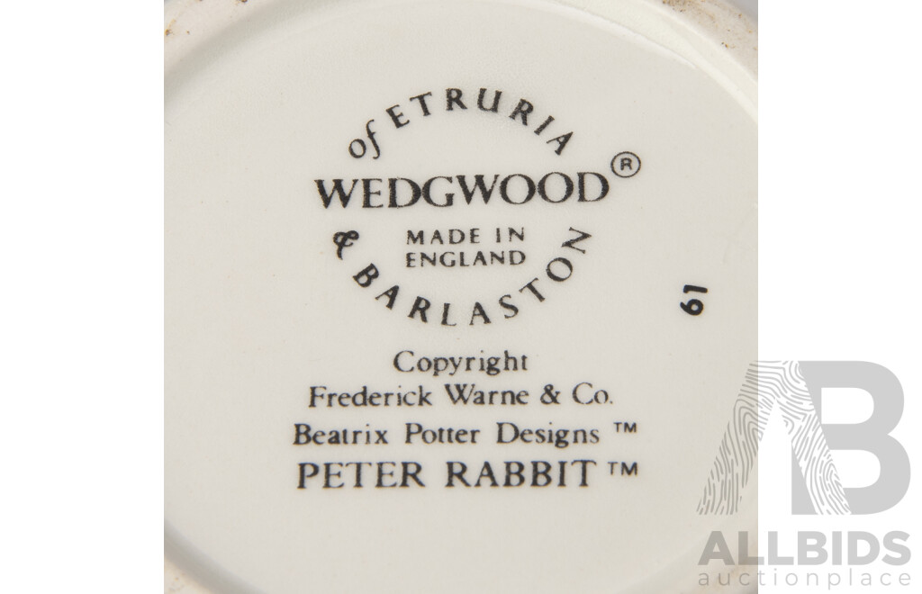 Collection Hand Made English Children's Dinnerware Including Wedgwood Peter Rabbit, Royal Doulton Bunnykins and More