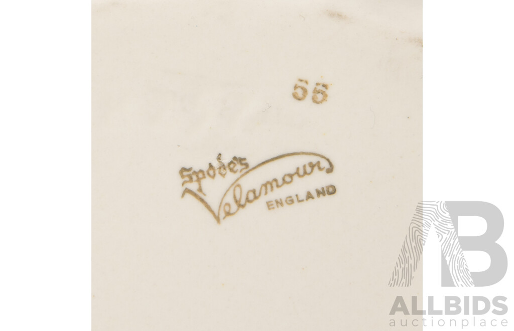 Collection English Porcelain Comprising Three Royal Doulton Cabinet Plates, Spode Velamour Dish, Delft Blue and White Plate & Villeroy & Boch Lidded Dish
