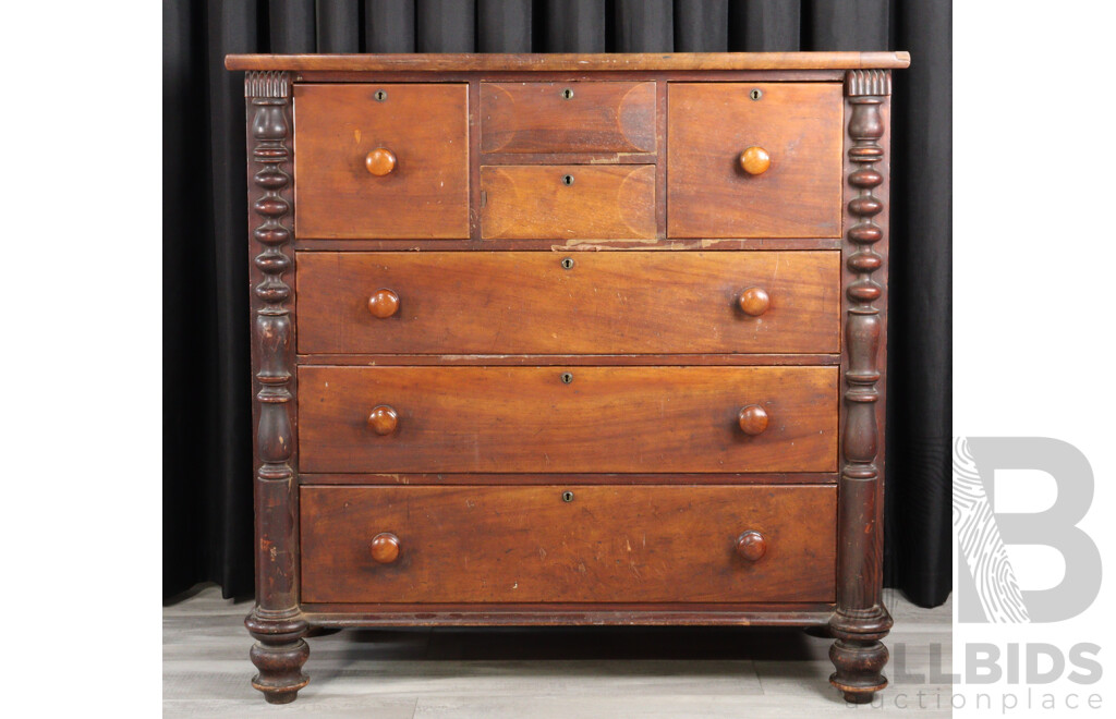 Victorian Mahogany Chest of Seven Drawers