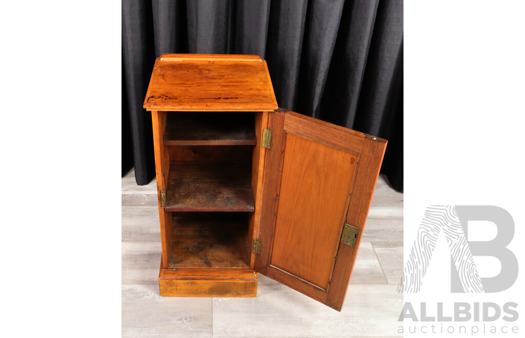 Edwardian Pine Single Door Pot Cupboard