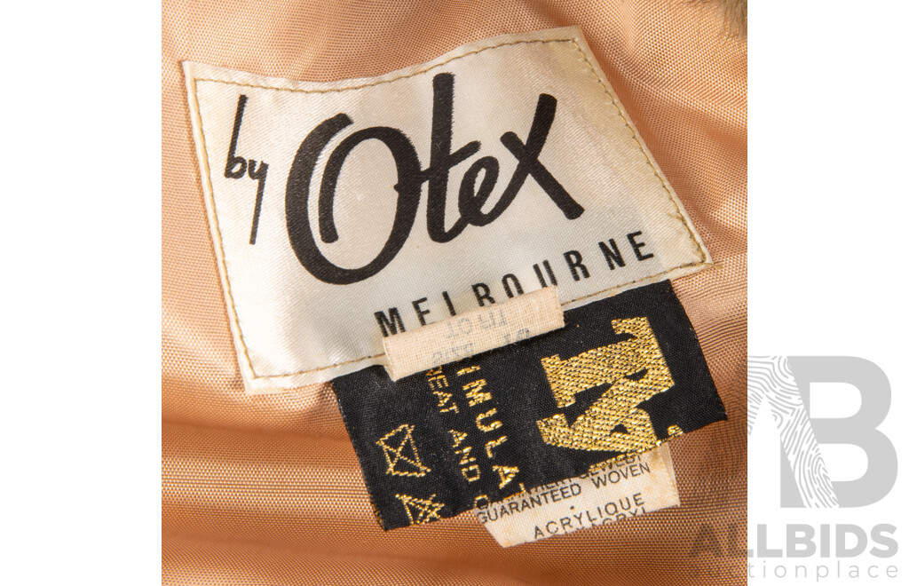 Vintage Imitation White Rabbit Fur Coat by Otar, Melbourne