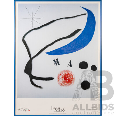 Joan Miró (20th Century, Spanish, 1893-1983), Poema I, 1968, Colour Poster Published by Joan Miró Foundation, Study Centre of Contemporary Art, Barcelona (1995), 80 x 61 cm (frame)