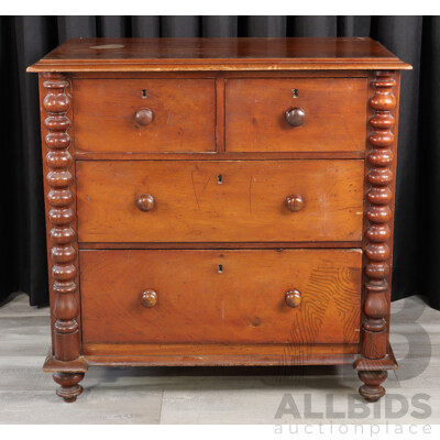 Victorian Mahogany Chest of Four Drawers