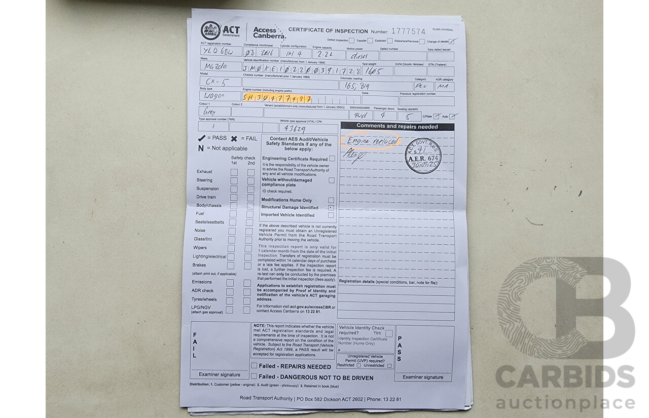 8/2016 Mazda Cx-5 GT (4x4) MY15 4d Wagon Grey 2.2L