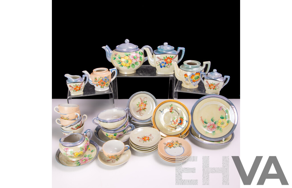 Collection 36 Vintage Japanese Miniature Pieces Tea Ware
