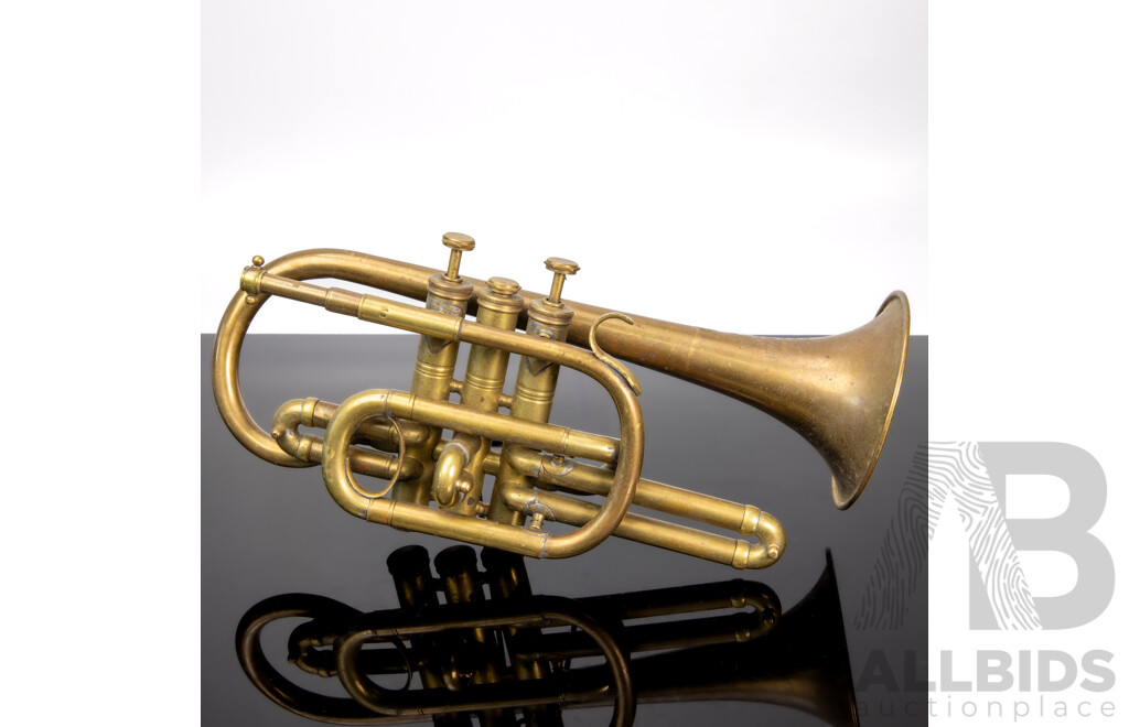 Vintage Brass Trumpet by Nadir Ali & Co