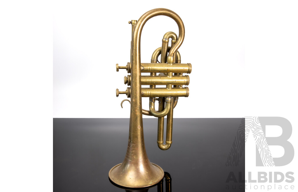 Vintage Brass Trumpet by Nadir Ali & Co