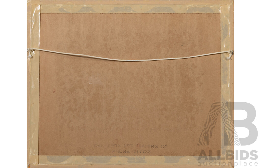 Munir, (20th Century, Asian School), Straw Hut with Palms, Original Vintage Watercolour, 33 X 40 cm (frame)