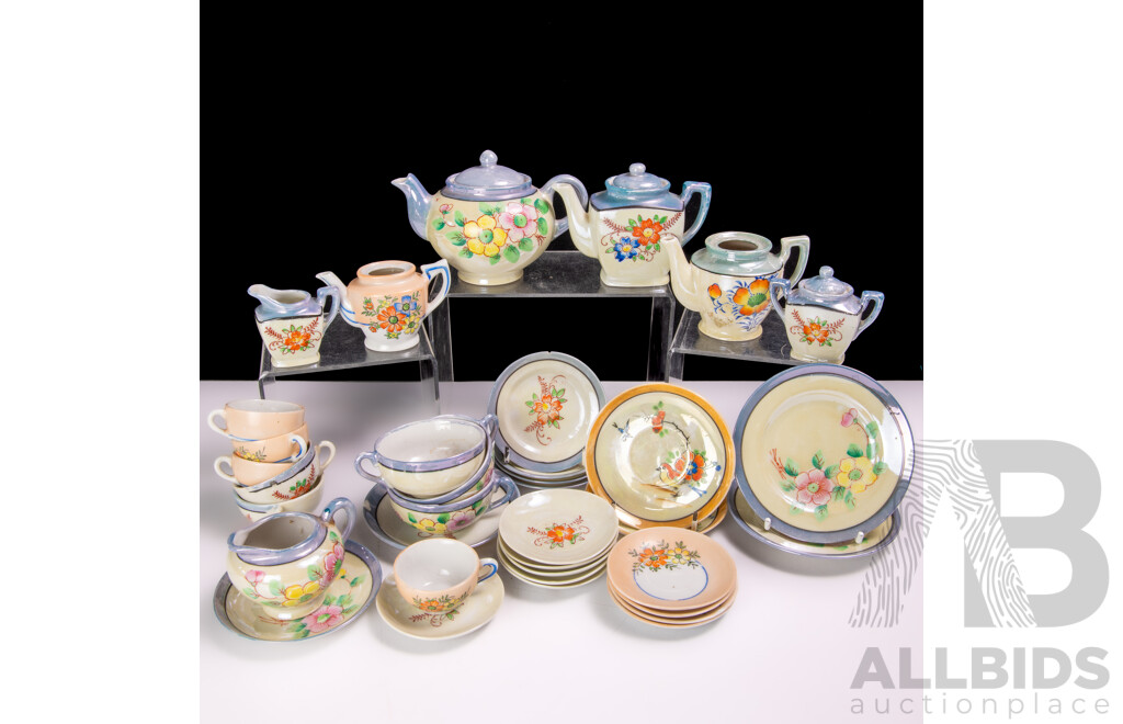 Collection 36 Vintage Japanese Miniature Pieces Tea Ware