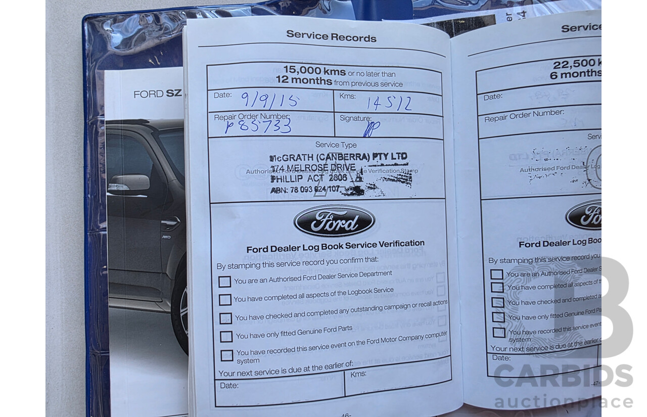 9/2014 Ford Territory TX (rwd) SZ 4d Wagon White 2.7L