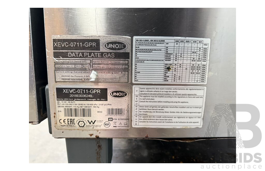 Unox Commercial Countertop Combi Oven CHEFTOP MIND.Maps