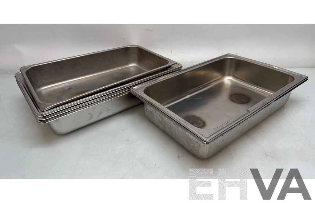Bain Marie Stainless Steel Pans - Lot of 6
