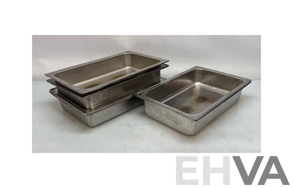 Bain Marie Stainless Steel Pans - Lot of 6