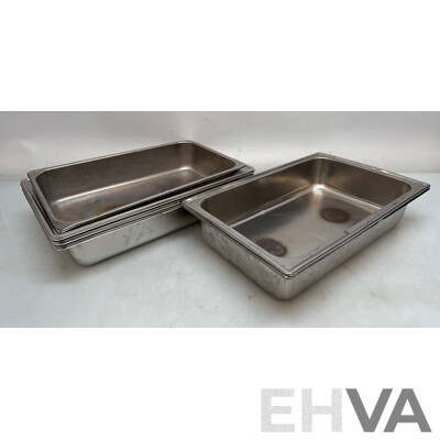 Bain Marie Stainless Steel Pans - Lot of 6