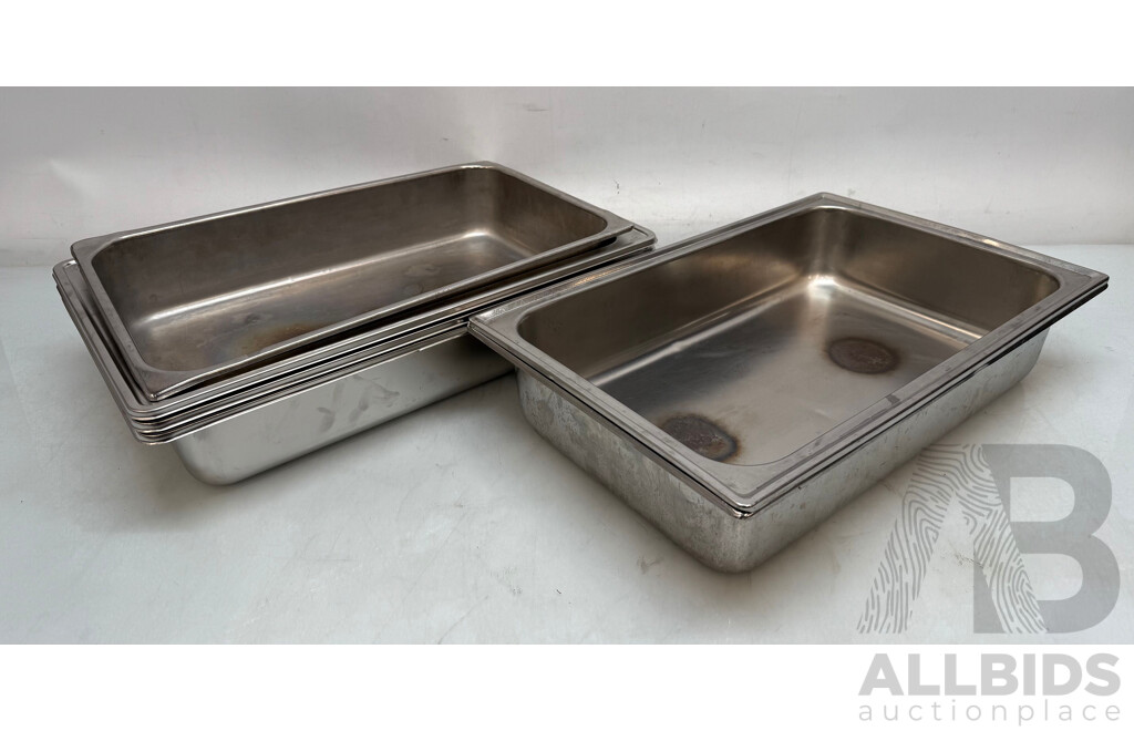 Bain Marie Stainless Steel Pans - Lot of 6