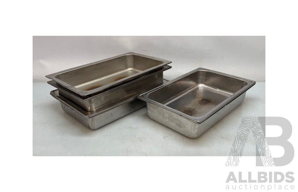 Bain Marie Stainless Steel Pans - Lot of 6