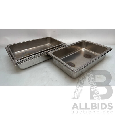 Bain Marie Stainless Steel Pans - Lot of 6