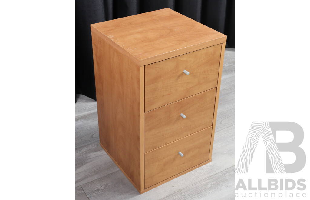 Pair of Modern Three Drawer Bedsides