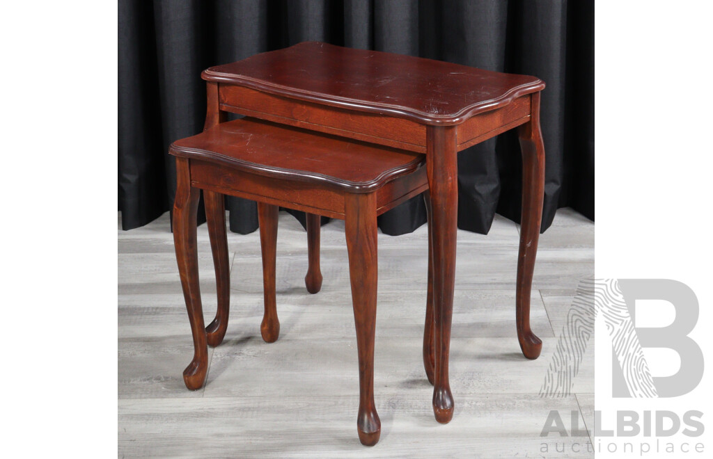 Nest of Two Timber Side Tables
