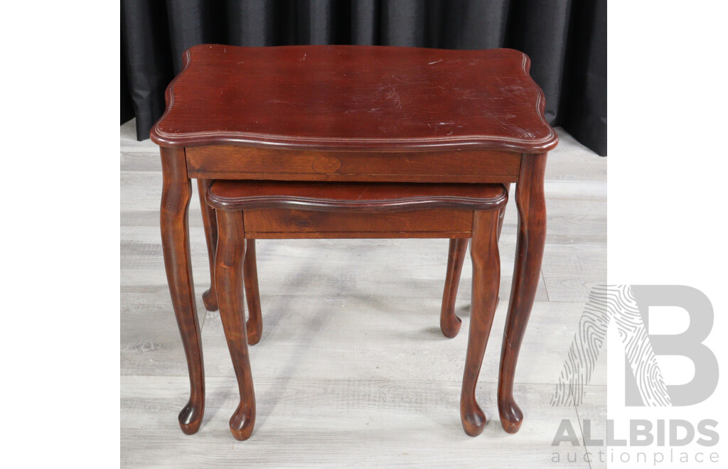 Nest of Two Timber Side Tables