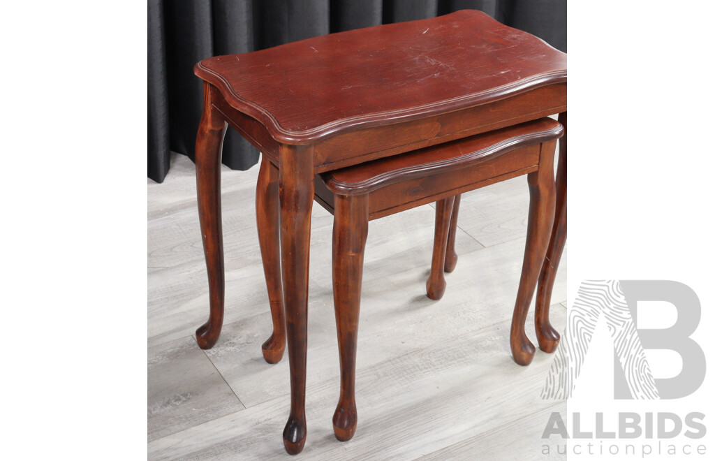 Nest of Two Timber Side Tables