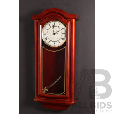 Reproduction Wall Clock with Enamel Dial by Seiko